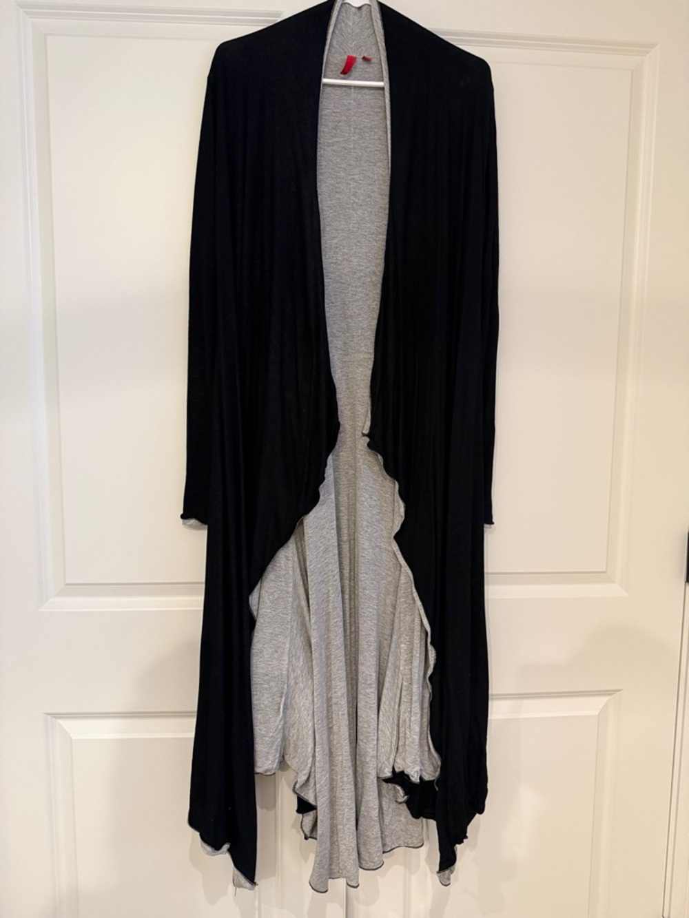 Women’s 5/48 Brand Two-Tone Reversible Draped Open Waterfall Cardigan